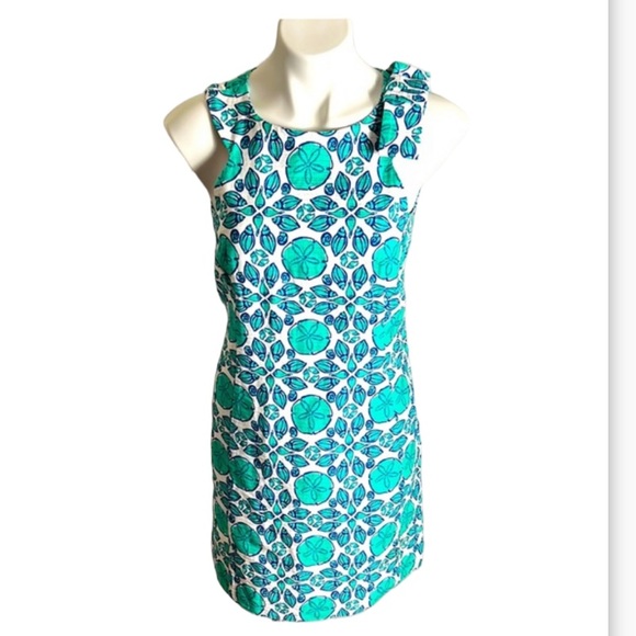 Vineyard vines shell and sand dollar print dress size 4 - Picture 1 of 5